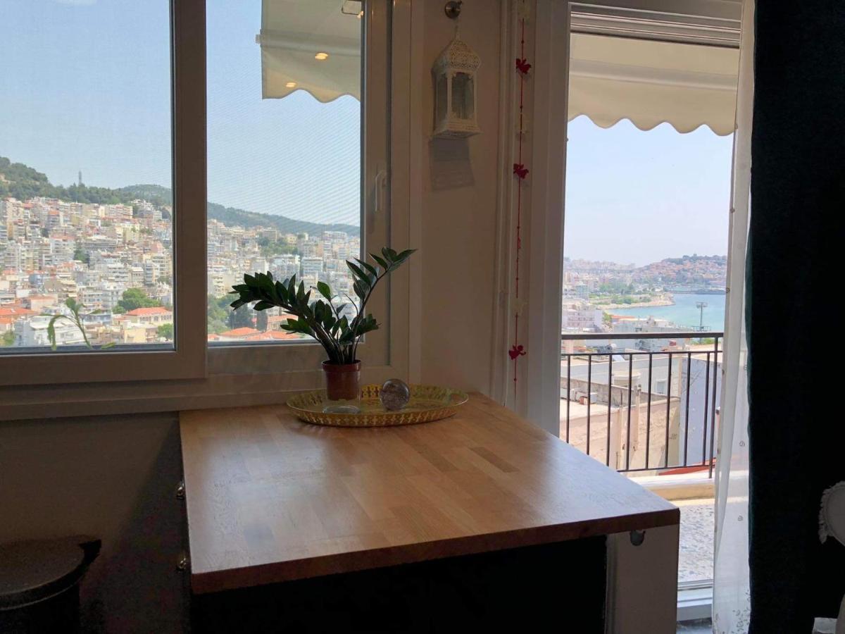 Sea And Castle Panoramic View Apartman Kavála Kültér fotó